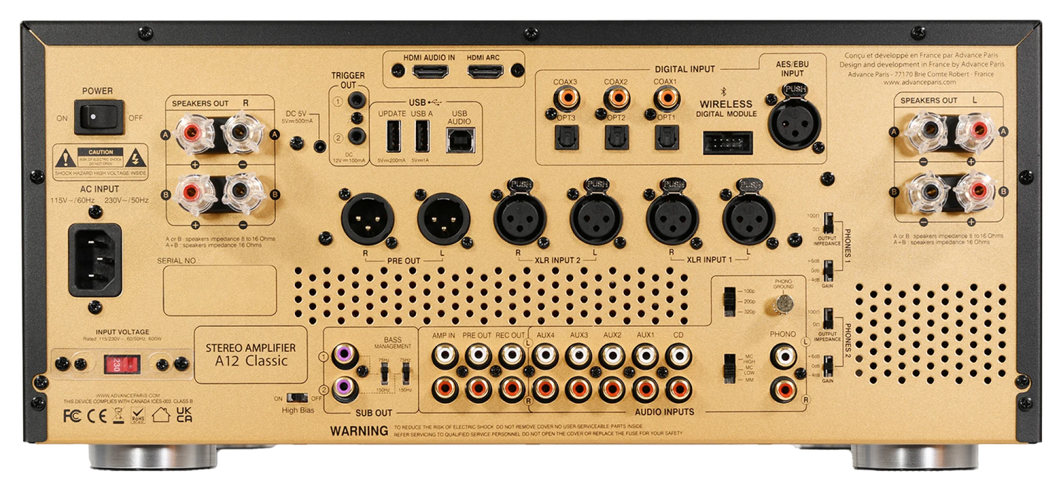 Advance Paris A12 Classic Integrated Amplifier - Integrated Amplifier