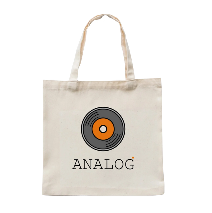 ’Analog Love’ Vinyl Record Tote Bag - Lifestyle