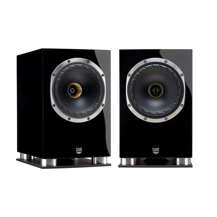 Fyne F500SP Bookshelf Speaker (Pair) Piano Gloss Black Home Speaker