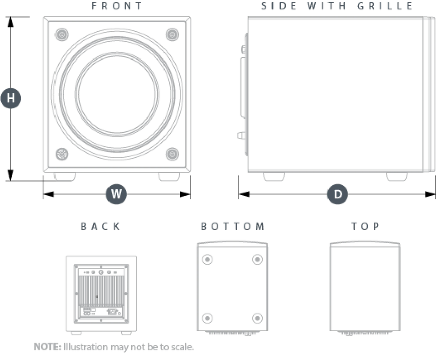 JL Audio Dominion d108 - 8inch Powered Subwoofer - The Audio Co.