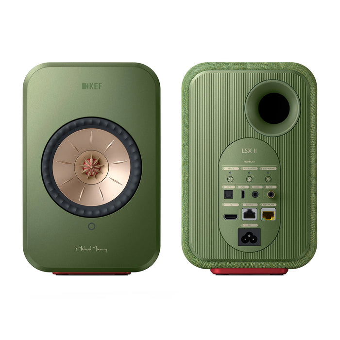 KEF LSX II - Wireless Streaming Speaker (Pair) - Olive Green - Home Speaker