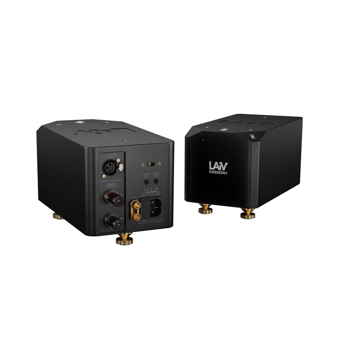 LAiV Harmony GaNM Monoblock Power Amplifier (Pair) - Ebony Black with Shimmering Gold - Power Amplifier