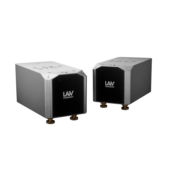 LAiV Harmony GaNM Monoblock Power Amplifier (Pair) - Sterling Silver with Radiant Gold - Power Amplifier