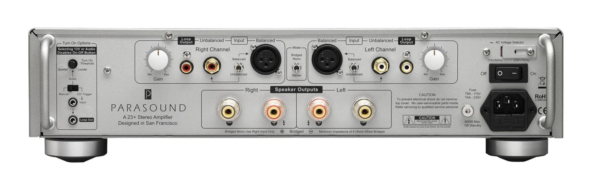 Parasound A23+ Halo - Audiophile Stereo Power Amplifier - The Audio Co.