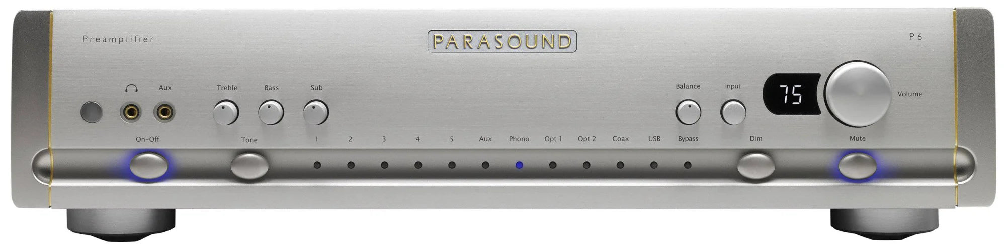 Parasound P6 Halo - Audiophile Stereo Preamplifier - The Audio Co.