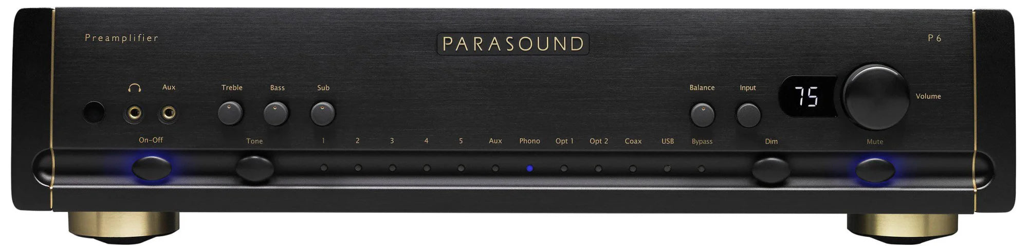 Parasound P6 Halo - Audiophile Stereo Preamplifier - The Audio Co.