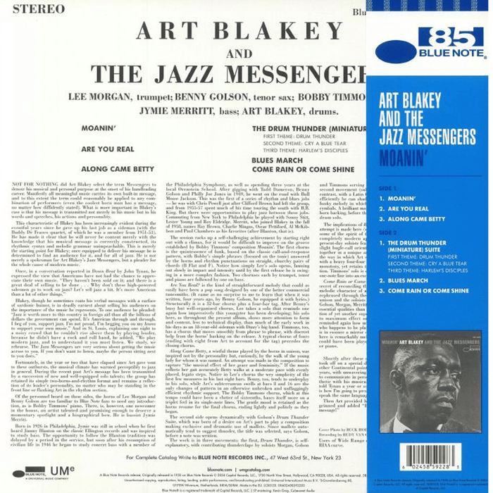 Art Blakey & The Jazz Messengers - Moanin' | The Audio Co.
