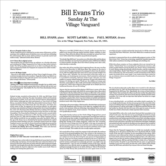 Bill Evans Trio - Sunday At The Village Vanguard | The Audio Co.