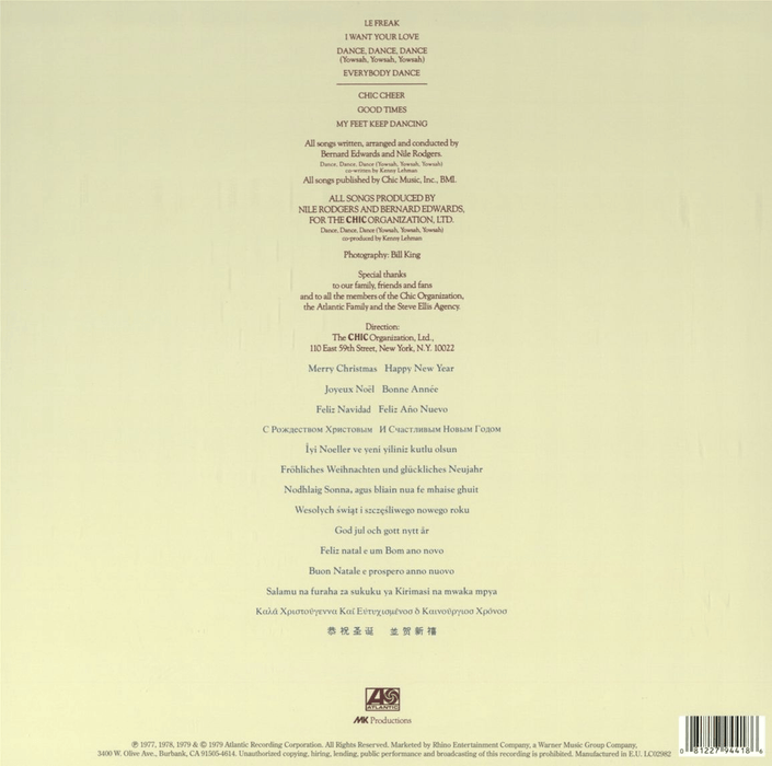 Chic - Les Plus Grands Succes De Chic: Chic's Greatest Hits | The Audio Co.
