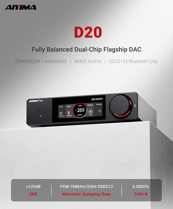 AIYIMA D20 Fully Balanced Dual-Chip DAC