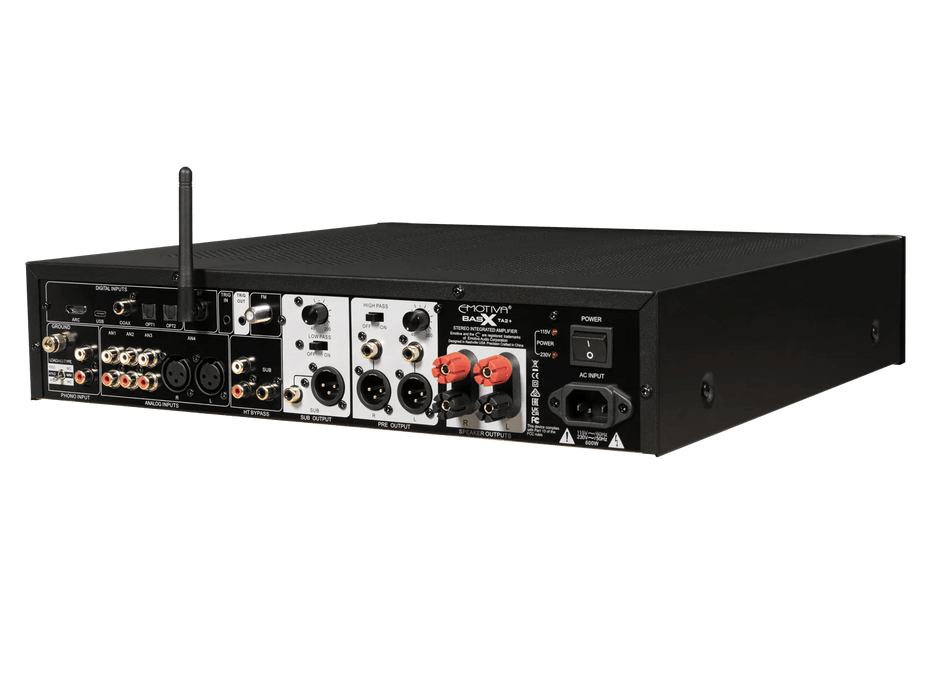 Emotiva BasX TA2+ Stereo Preamp/DAC/Tuner with Integrated Amplifier | The Audio Co.