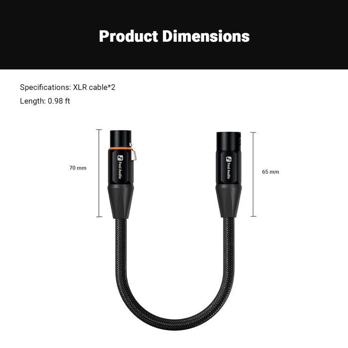 Fosi XLR Balanced Interconnect Cable | The Audio Co.