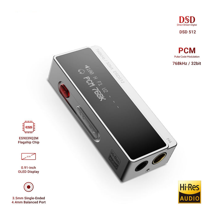 AIYIMA H4 Portable DAC, DDC and Headphone Amplifier