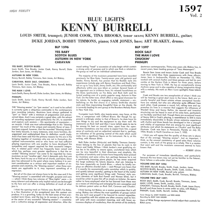 Kenny Burrell - Blue Lights Vol 2 | The Audio Co.