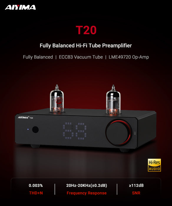 AIYIMA T20 Balanced Tube Preamplifier
