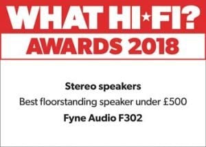 F302 What HiFi Award Winner 2018
