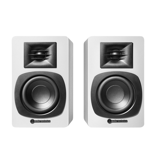 Audio Technica AT-SP3X Powered Bookshelf Speakers - White - Home Speaker