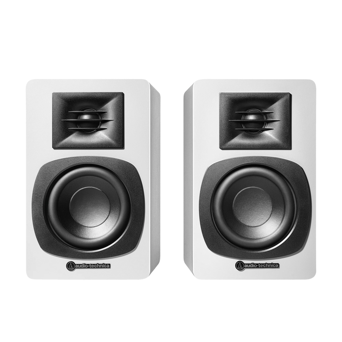 Audio Technica AT-SP3X Powered Bookshelf Speakers - White - Home Speaker
