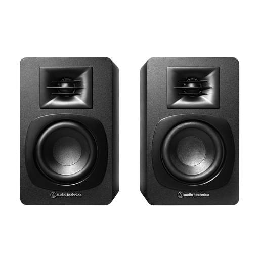 Audio Technica AT-SP3X Powered Bookshelf Speakers - Black - Home Speaker