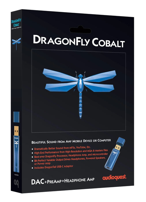 AudioQuest DragonFly Cobalt - Portable MQA DAC + Preamp + Headphone Amplifier - The Audio Co.