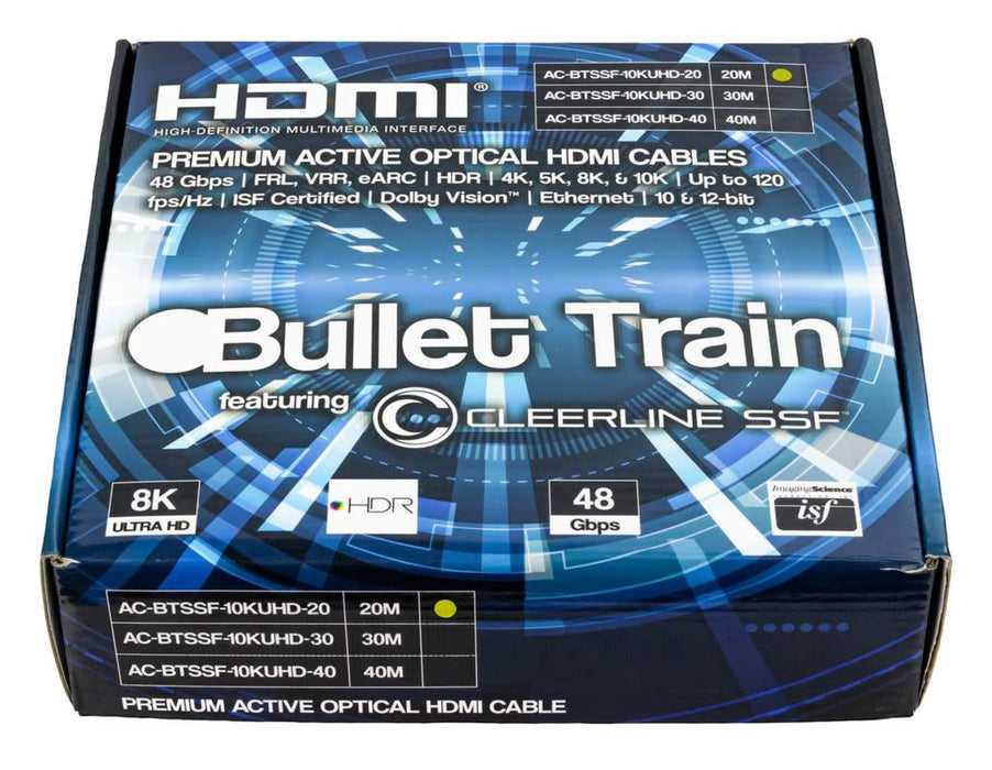 Bullet Train HDMI 2.1 10K 60Hz – High Speed Ultra Long AOC HDMI Cable - The Audio Co.