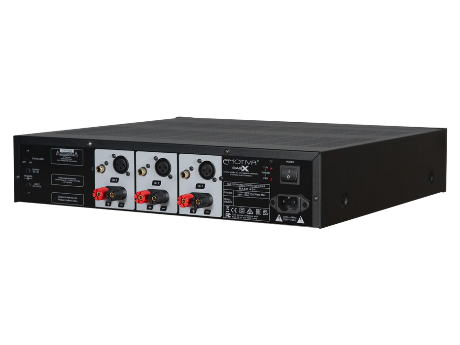 Emotiva BasX A3+ Three Channel Power Amplifier - Power Amplifier