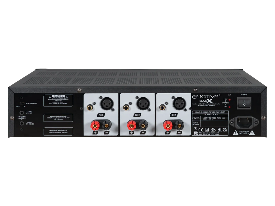Emotiva BasX A3+ Three Channel Power Amplifier - Power Amplifier
