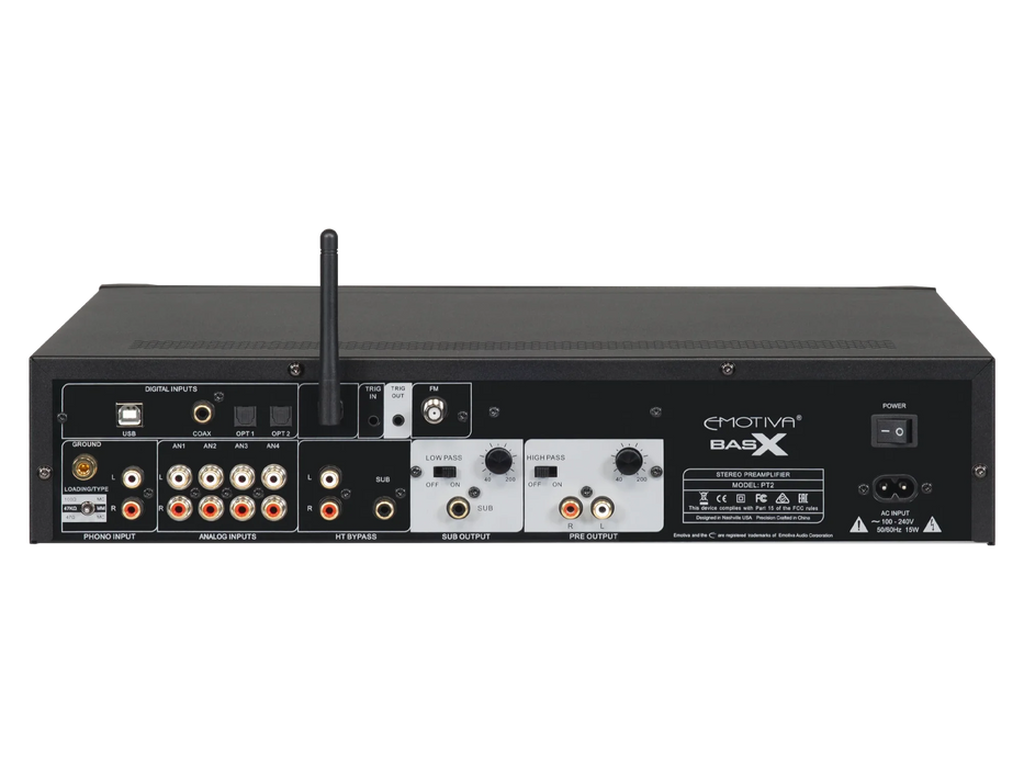 Emotiva BasX PT2 Stereo Preamp/DAC/Tuner - Preamplifier