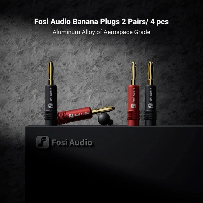 Fosi Banana Plugs - 2 Pairs / 4 pcs - Home Audio Accessories
