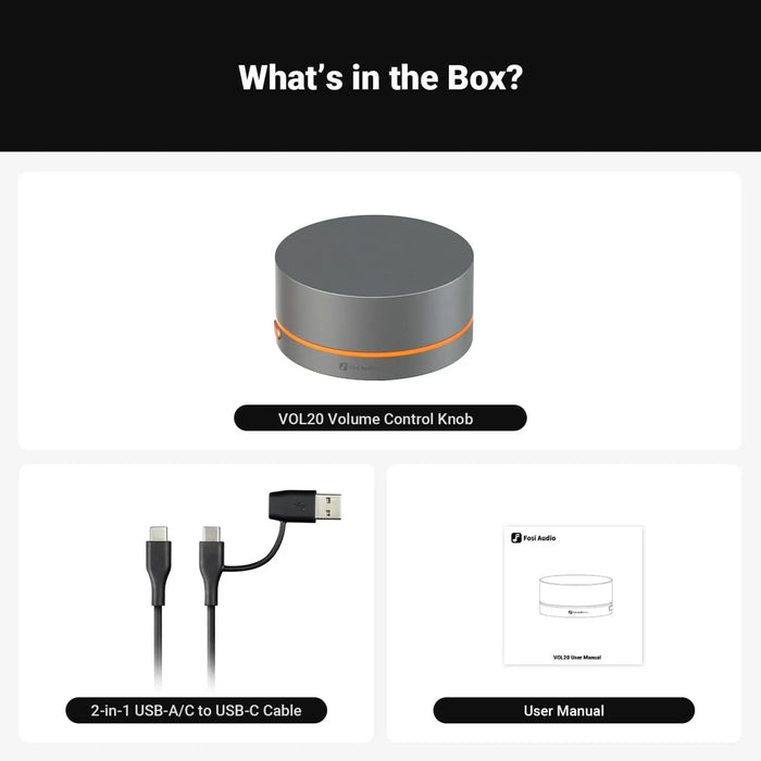 Fosi VOL20 Bluetooth Volume Control Knob - Home Audio Accessories