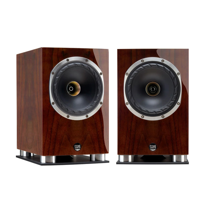 Fyne F500SP Bookshelf Speaker (Pair) Piano Gloss Walnut Home Speaker