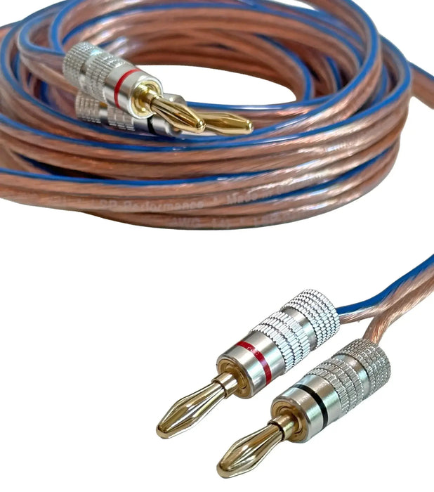 Gladen 14AWG OFC Speaker Cable with Banana Plugs | The Audio Co.