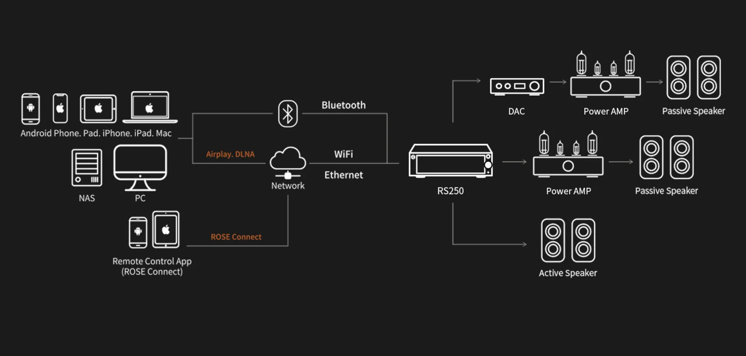 HiFi Rose RS 250 / RS250A Streamer - The Audio Co.