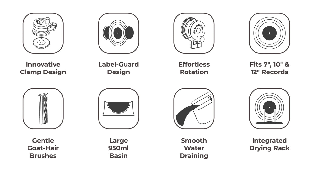 HumminGuru EZ Vinyl Record Washer - Home Audio Accessories