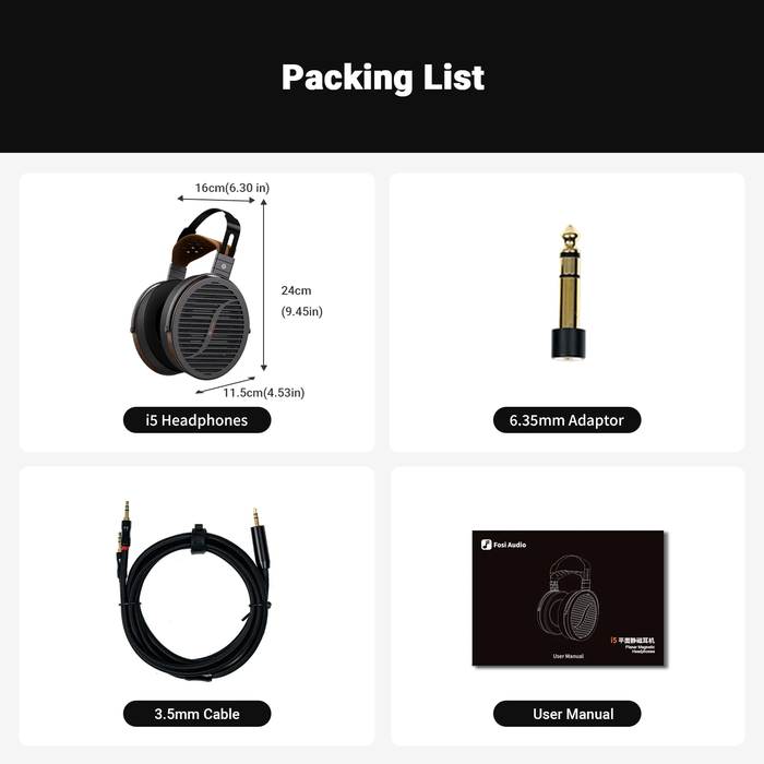 Fosi i5 Open-Back Planar Magnetic Headphones