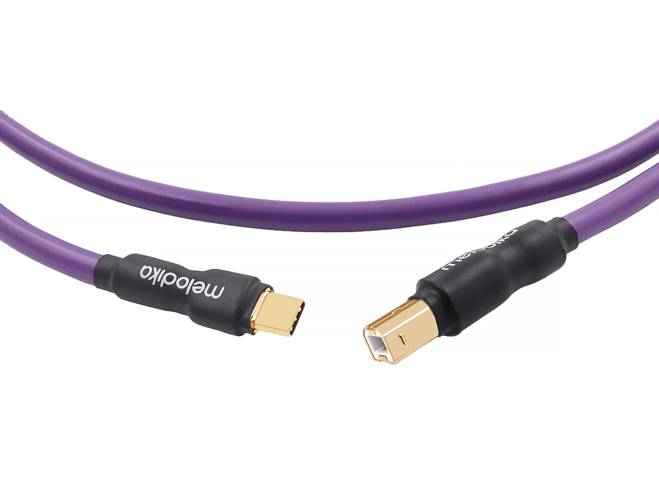 Melodika Purple USB C > B Digital Interconnect Cable