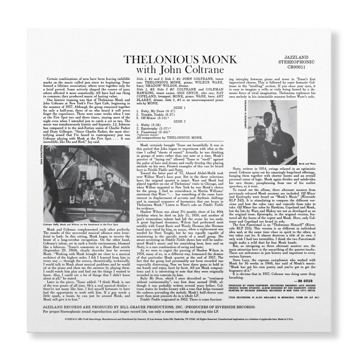 Thelonious Monk & John Coltrane - Thelonious Monk With John Coltrane