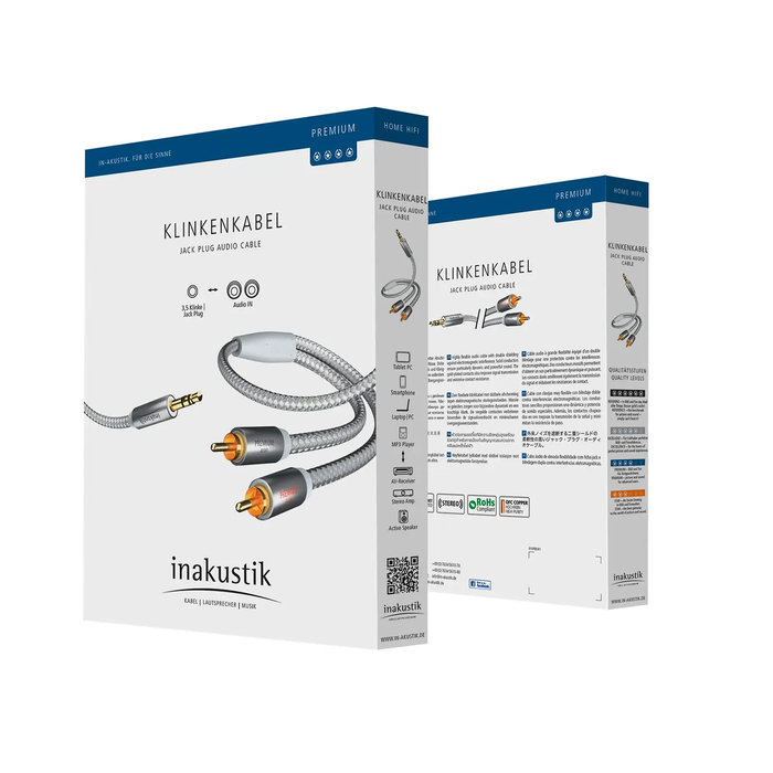 In-akustik Premium 3.5mm to RCA Interconnect Cable