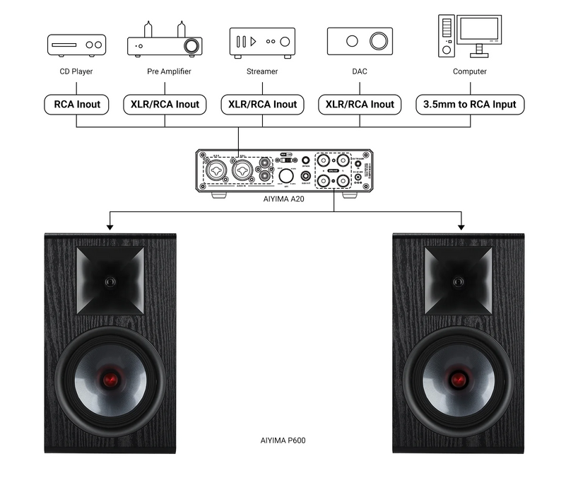 AIYIMA P600 Bookshelf Speaker [Pair]