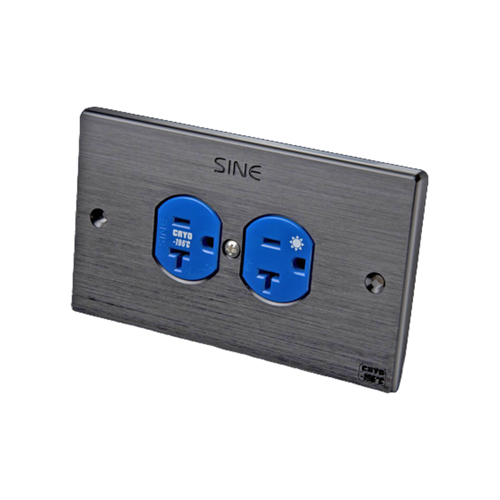 SINE SW-2LPT Duplex Mains Power Wall Socket