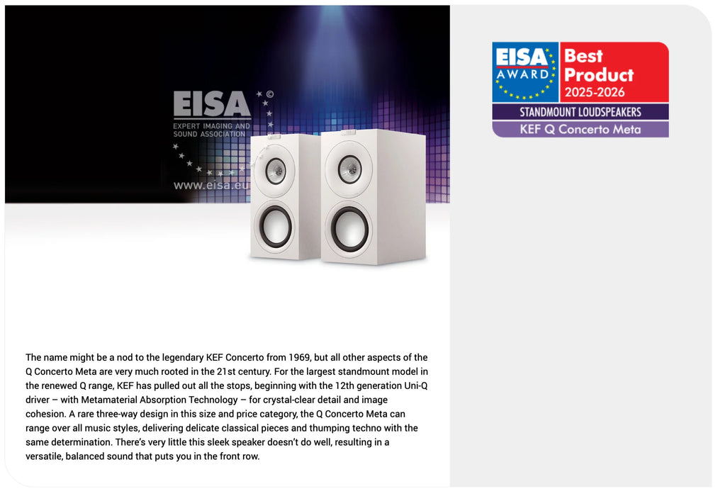 KEF Q Concerto Meta Bookshelf Speaker (Pair) Home Speaker