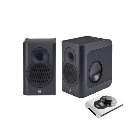 Kii SEVEN Wireless Music System - Fine Touch Dark Grey / Pair + Kii Control - Home Speaker