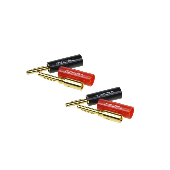 Melodika Banana Connector [Set] - 2 Pairs / 4 pcs - Home Audio Accessories