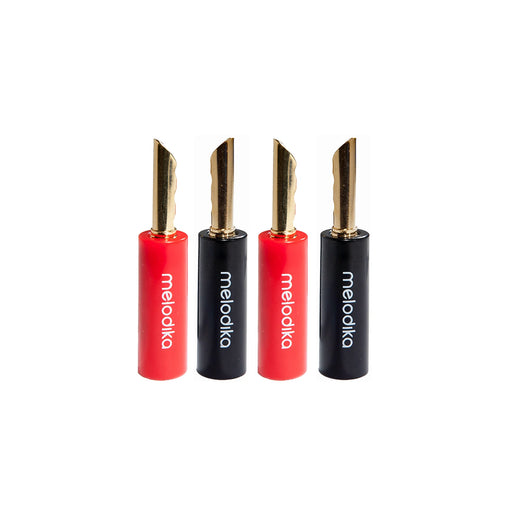 Melodika Banana Connector [Set] - 2 Pairs / 4 pcs - Home Audio Accessories