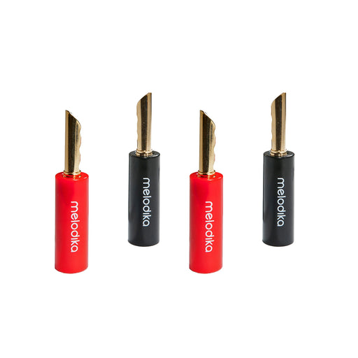 Melodika Banana Connector [Set] - 2 Pairs / 4 pcs - Home Audio Accessories
