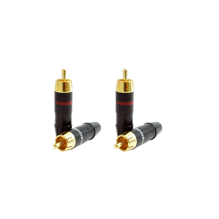 Melodika MDRCA28 RCA Connectors [Set] - Set of 4 - Home Audio Accessories