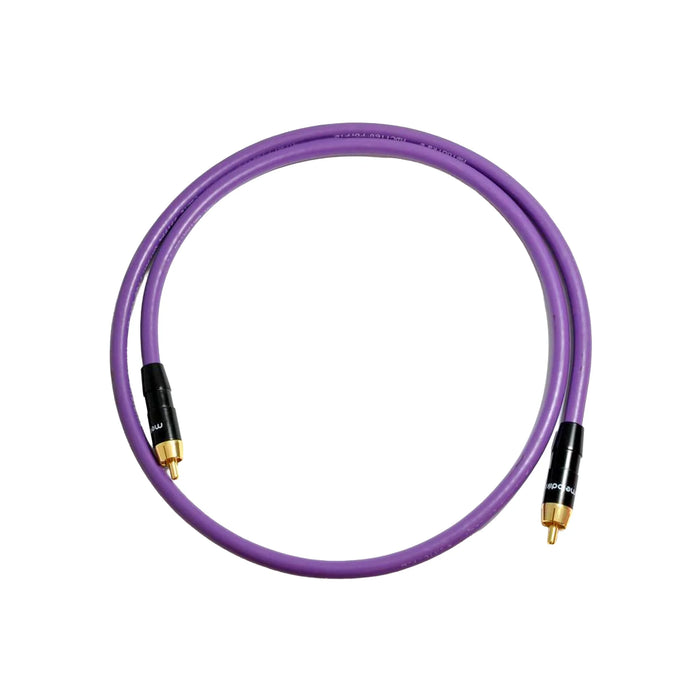 Melodika Purple RCA Interconnect Subwoofer Cable - 1.0m - Cable