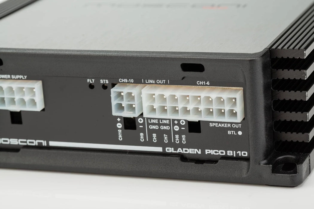 Mosconi Gladen PICO 8|10 DSP - Eight Channel DSP Amplifier - The Audio Co.