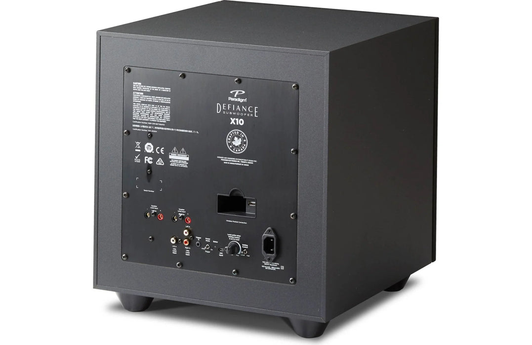 Paradigm Defiance X10 - 10inch Powered Subwoofer - The Audio Co.