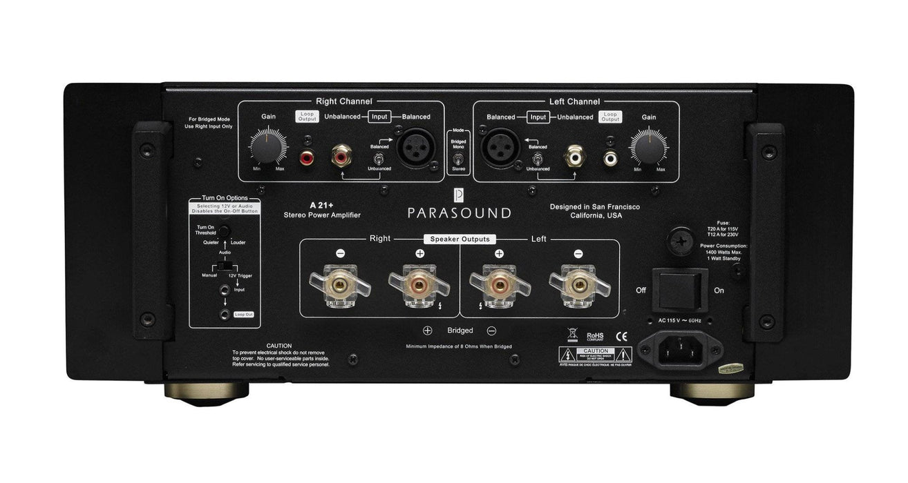 Parasound A21+ Halo - Audiophile Stereo Power Amplifier - The Audio Co.